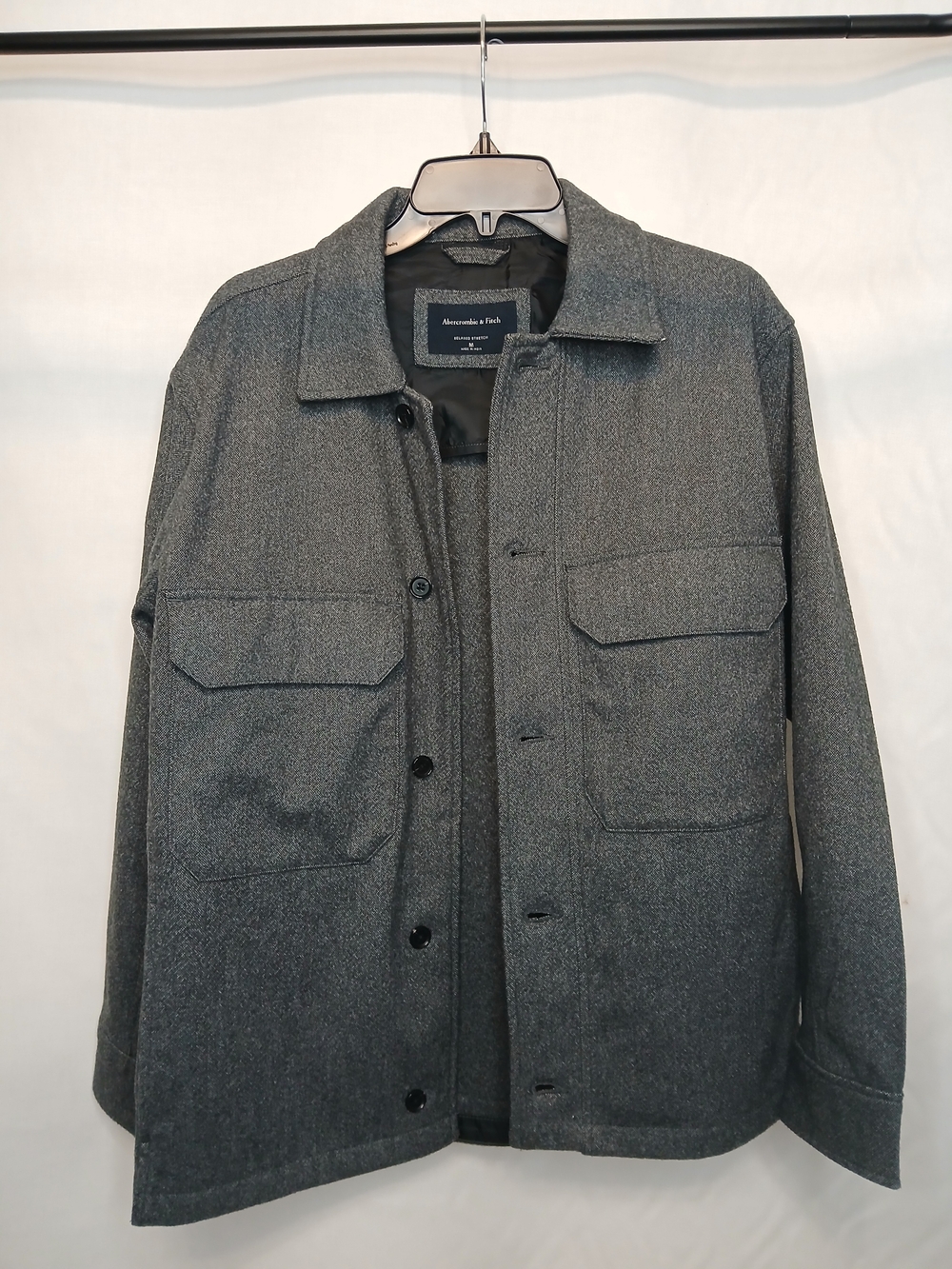 Abercrombie & Fitch Men's Dark Gray Shirt Jacket